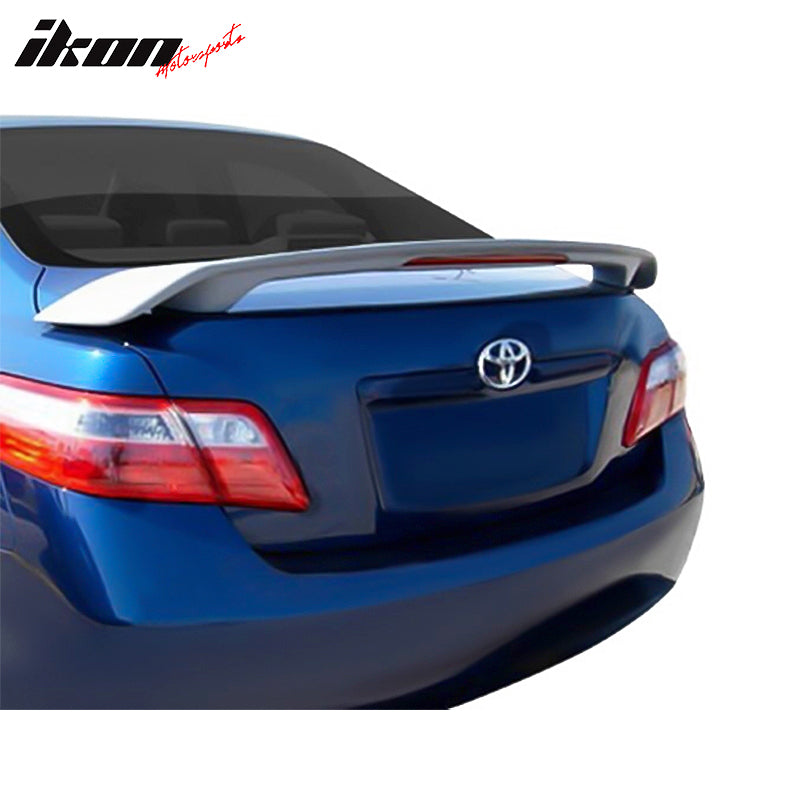 Trunk Spoiler Compatible With 2007-2011 Toyota Camry, JDM Style Matte Black ABS Added On Rear Lip Wing by IKON MOTORSPORTS, 2008 2009 2010