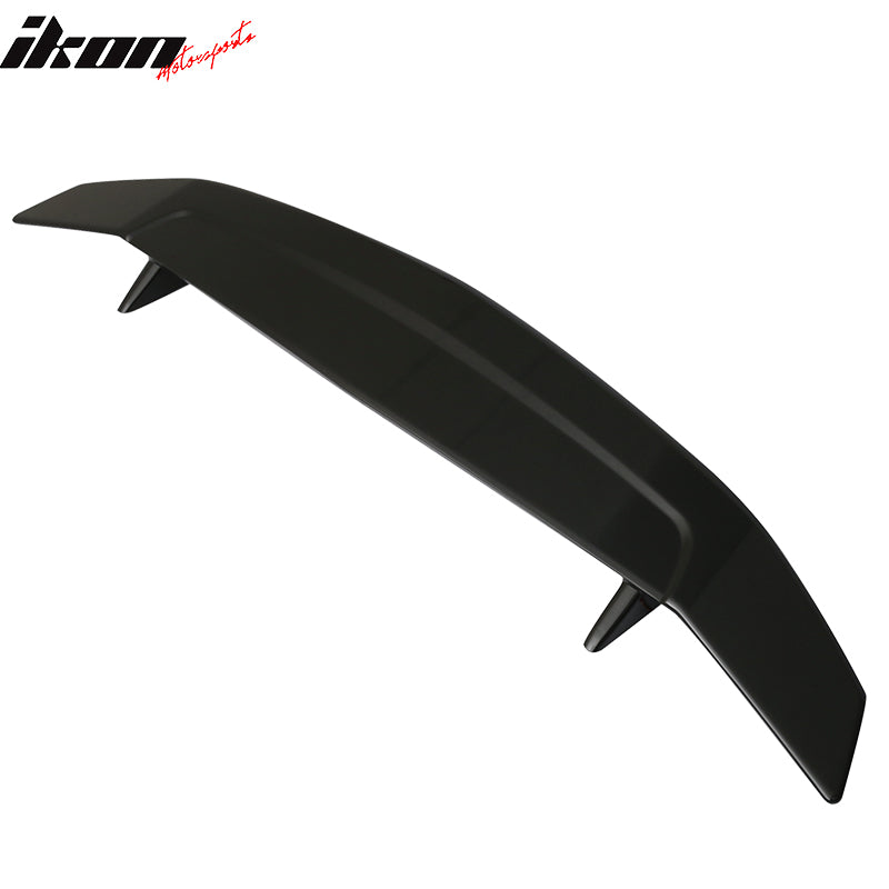 Universal IKON Style Gloss Black Rear Trunk Spoiler Wing W/ 3RD Brake Light ABS