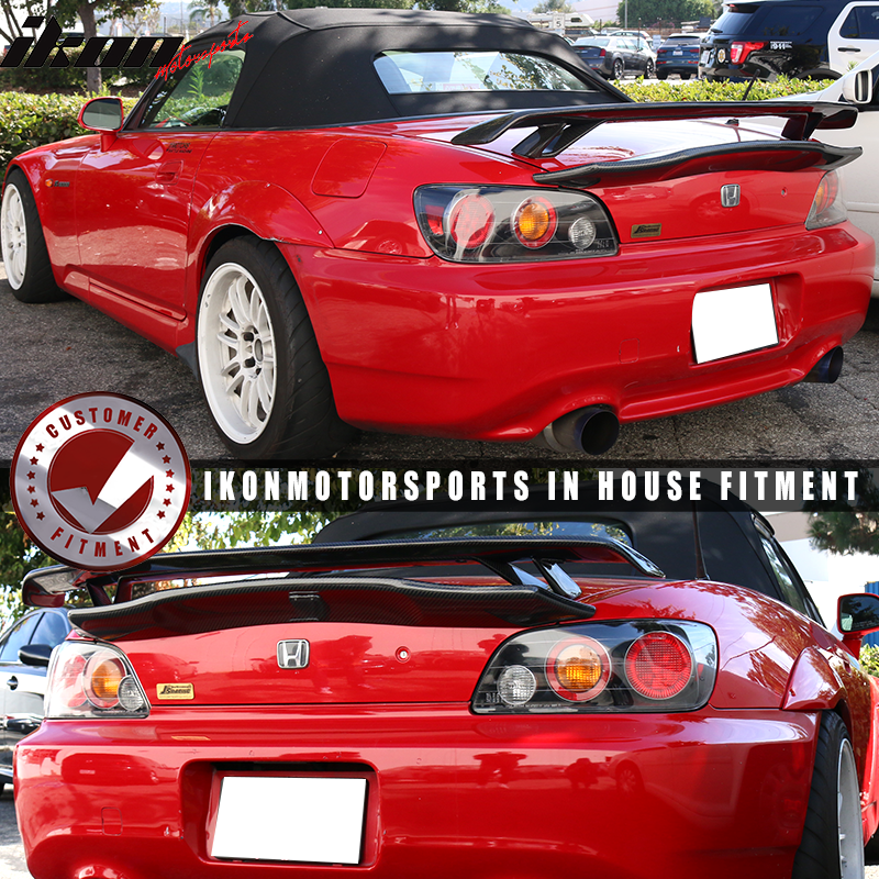 Trunk Spoiler Compatible With Universal, Carbon Fiber Trunk Deck Lid Lip Wing by IKON MOTORSPORTS