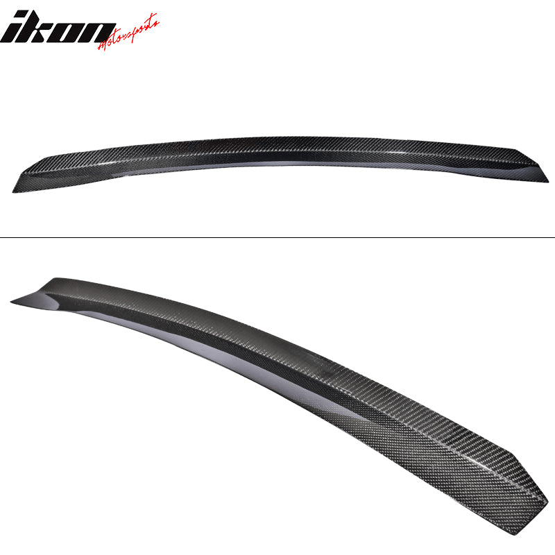 Top Gurney Flap Compatible With 2015-2021 Subaru WRX STI, Real Carbon Fiber (CF) Trunk Boot Lip Spoiler Wing Deck Lid By IKON MOTORSPORTS