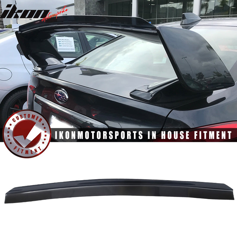 Fits Subaru WRX STI Top Gurney Flap Add-On Trunk Spoiler Wing Transparent Smoke