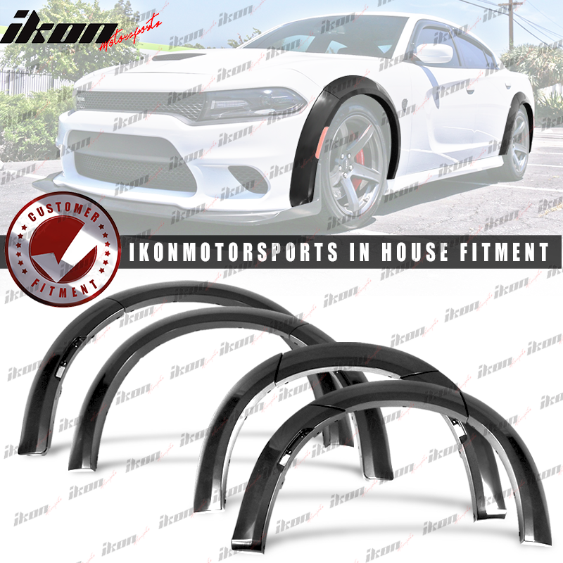 Fits 15-23 Dodge Charger Widebody Style Fender Flares Cover 10PCS ABS