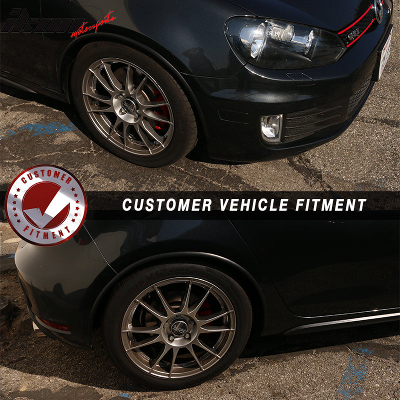 Fender Flares Compatible With Trim Roll Universal fitment, Matte Black 18x12mm Flexible & Durable PVC by IKON MOTORSPORTS