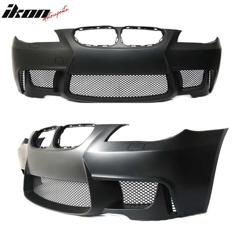 Fits 04-10 BMW E60 5-Series 1M Style Front Bumper Cover Replacement Full Kit PP