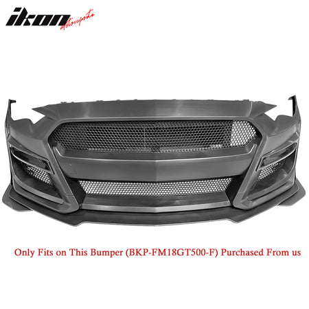 Replacement Front Lip for 18-23 Ford Mustang GT500 Style Front Bumper - PP