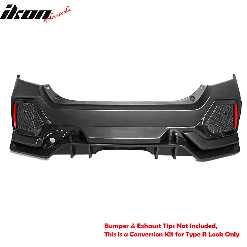 2017-2021 Honda Civic HB TypeR Style Primer Front Bumper Conversion PP