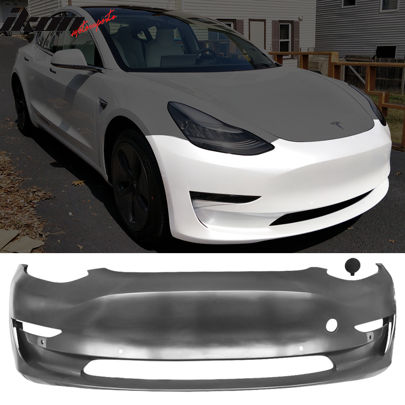 2017-2023 Tesla Model 3 OEM Style Unpainted Front Bumper Conversion PP