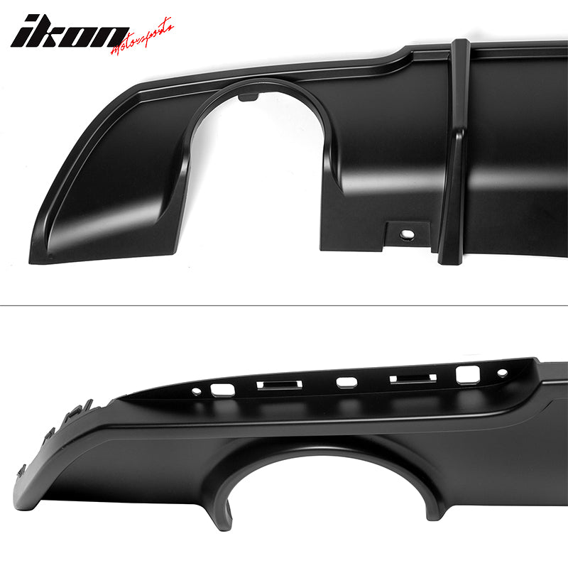 Fits 15-23 Chrysler 300 Shark Fin Style Rear Bumper Lip Diffuser PP Matte Black