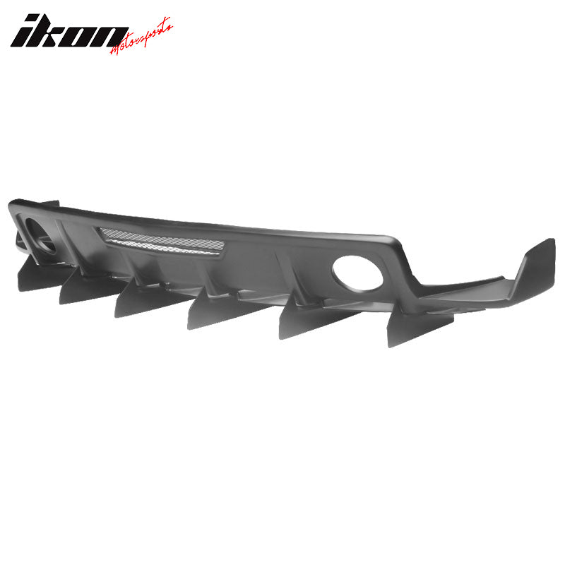 IKON MOTORSPORTS Rear Diffuser Compatible With 2010-2015 Chevrolet Camaro, ZL1 MB Style PP,  Bumper Cover Lower Valance