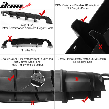 Fits 15-23 Dodge Charger SRT OE Style Rear Diffuser PP