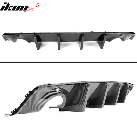 Fits 20-23 Dodge Charger IKON Style PP Rear Bumper Lip with 4 Fins