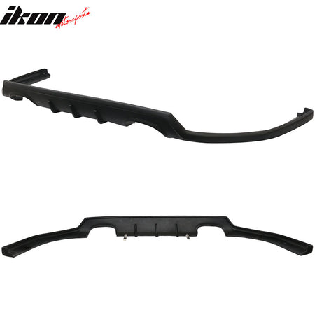 IKON MOTORSPORTS, Rear Diffuser Compatible With 2016-2021 Honda Civic Sedan(Exludes Si Model), TCS Style Unpainted PU Splitter Bumper Lip Bodykit