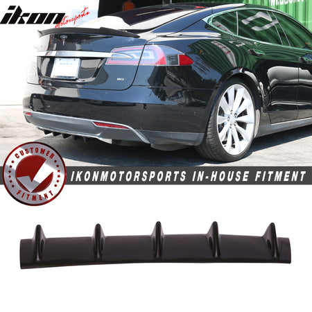 Fits 12-16 Tesla Model S Rear Diffuser Wing Unpainted ABS