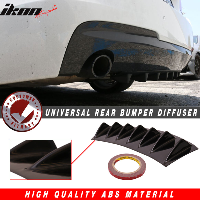 IKON MOTORSPORTS Rear Diffuser, Compatible With Universal Cars, 33