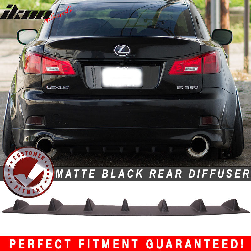 2006-2013 Lexus IS250 IS350 ISF Matte Black Rear Bumper Diffuser ABS