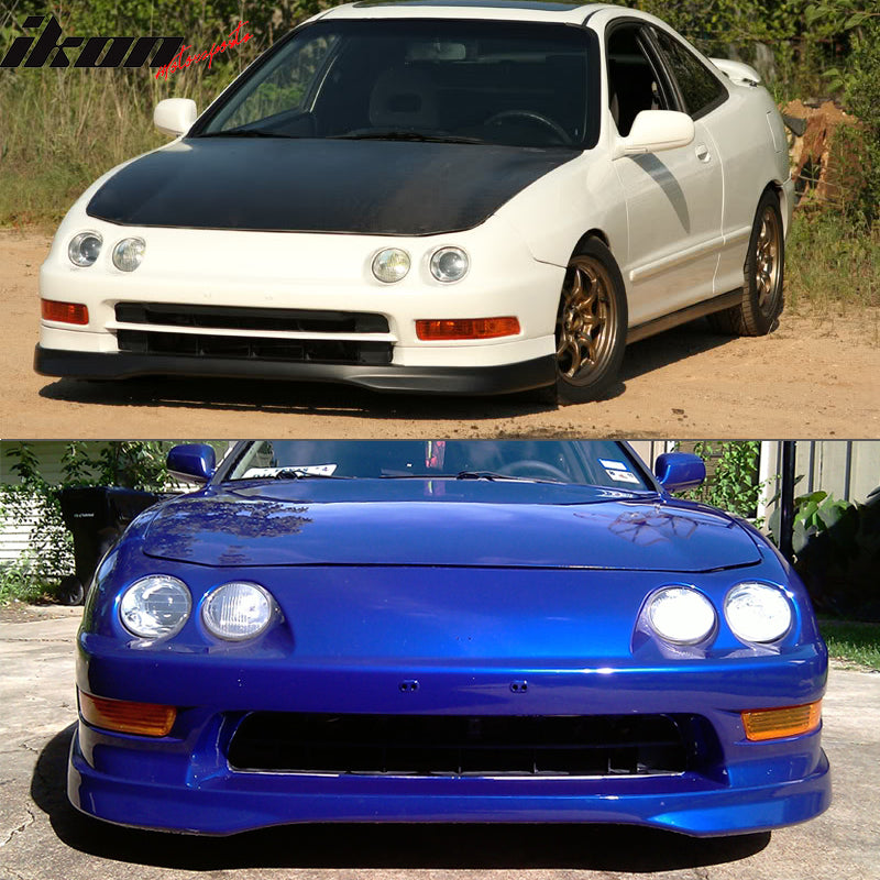 IKON MOTORSPORTS, Front Bumper Lip Compatible With 1994-1997 Acura Integra, JDM T-R Style Spoiler Splitter Valance Fascia Cover Guard Protection