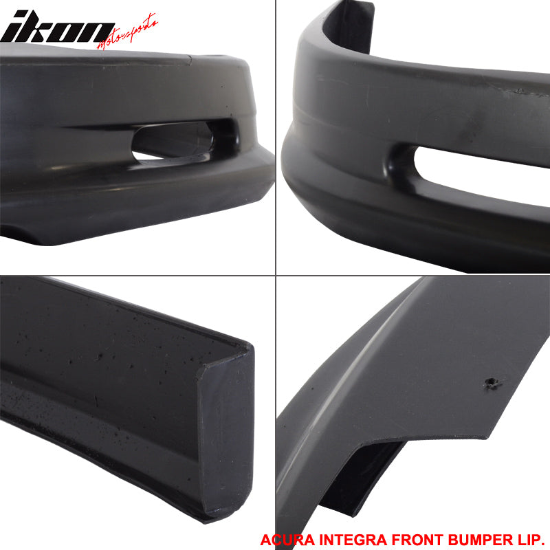 Fits 98-01 Acura Integra Mugen Style Front & Rear Bumper Lip Kit Unpainted PP