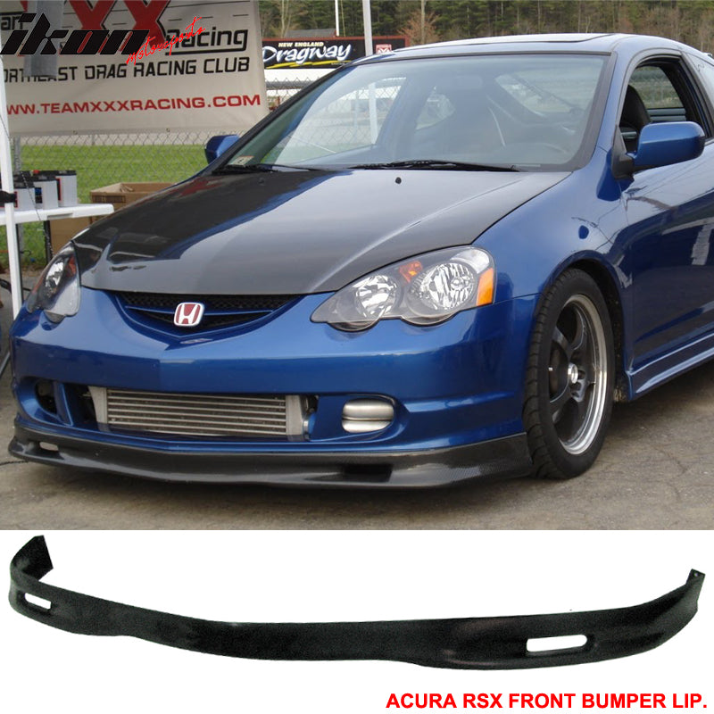 2002-2004 Acura RSX DC5 SP Style Unpainted Black Front Bumper Lip PU