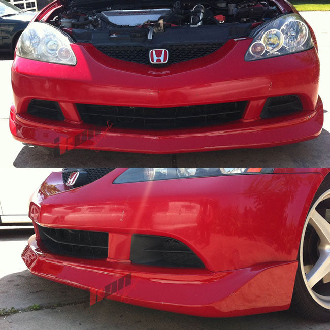 2005-2006 Acura RSX DC5 MU Style Unpainted Black Front Bumper Lip PU