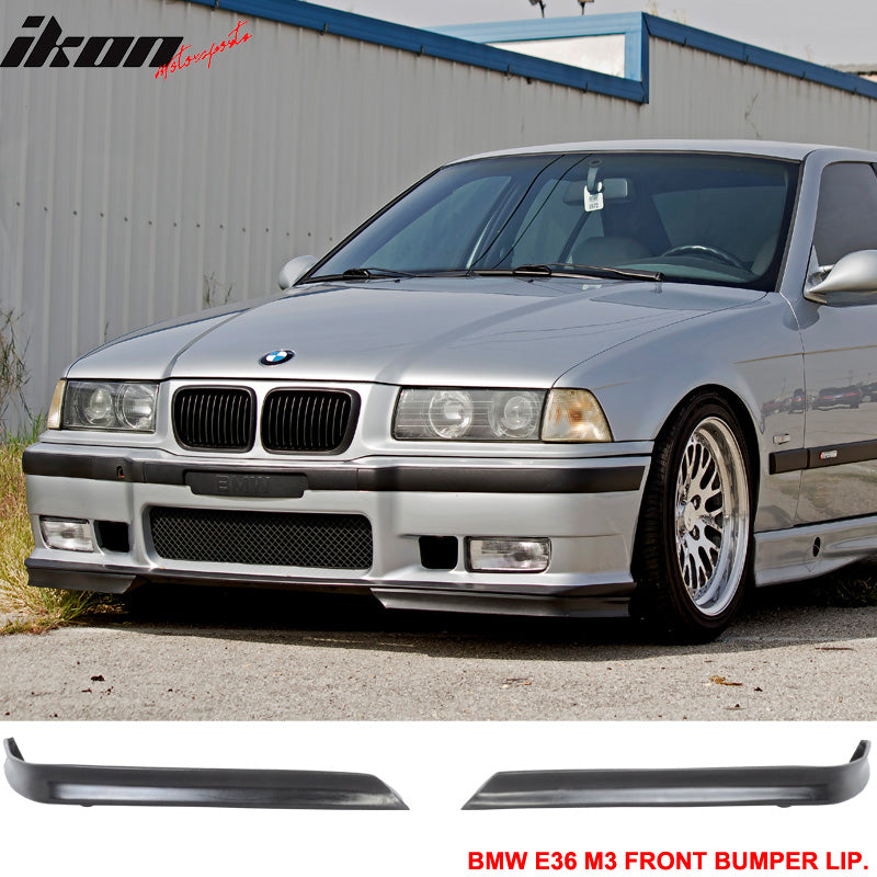 1994-1999 BMW E36 M3 Unpainted Black Add On Front Lip Splitter PU