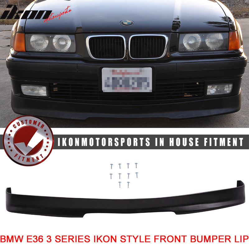 1992-1998 BMW E36 3-Series Unpainted Black Front Bumper Lip PU