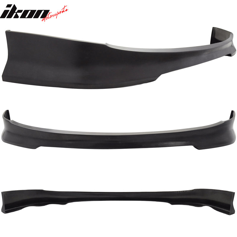 Front Bumper Lip Spoiler Compatible With 2008-2010 BMW E60 5 Series, C Style Matte Black PU Air Dam Chin Diffuser Front Bumper Splitter by IKON MOTORSPORTS, 2009