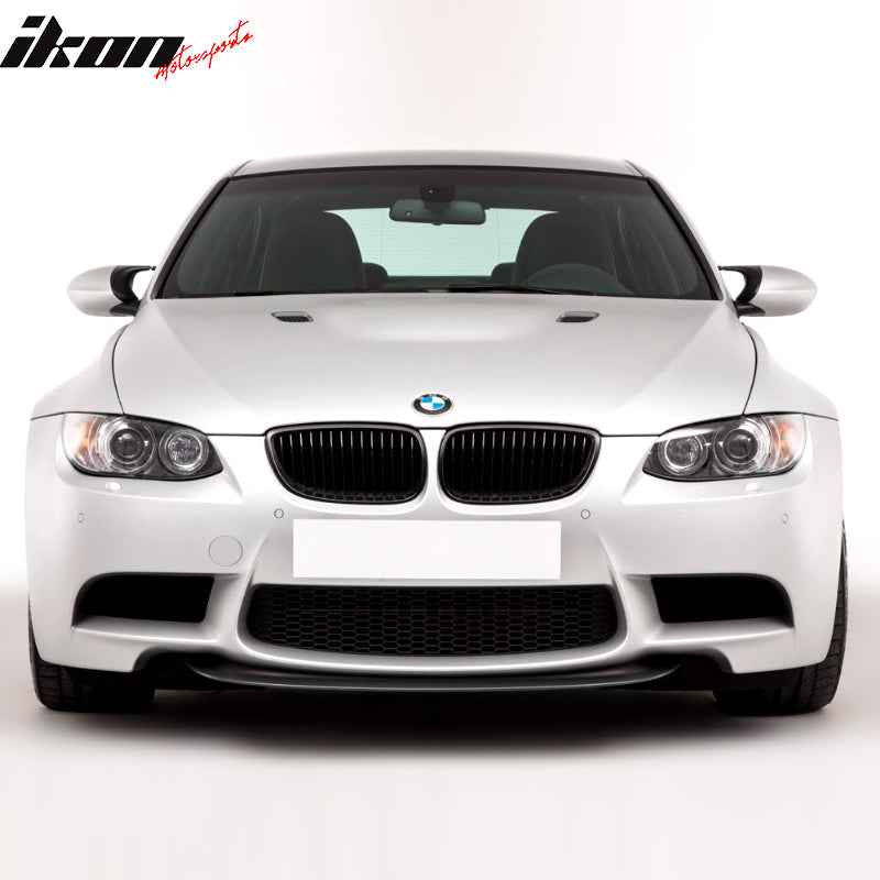 Front Bumper Lip Compatible With 2008-2013 BMW E92 E93 E90 M3 Series Coupe Sedan, CRT Style PU Black Front Lip Spoiler Splitter by IKON MOTORSPORTS, 2009 2010 2011 2012