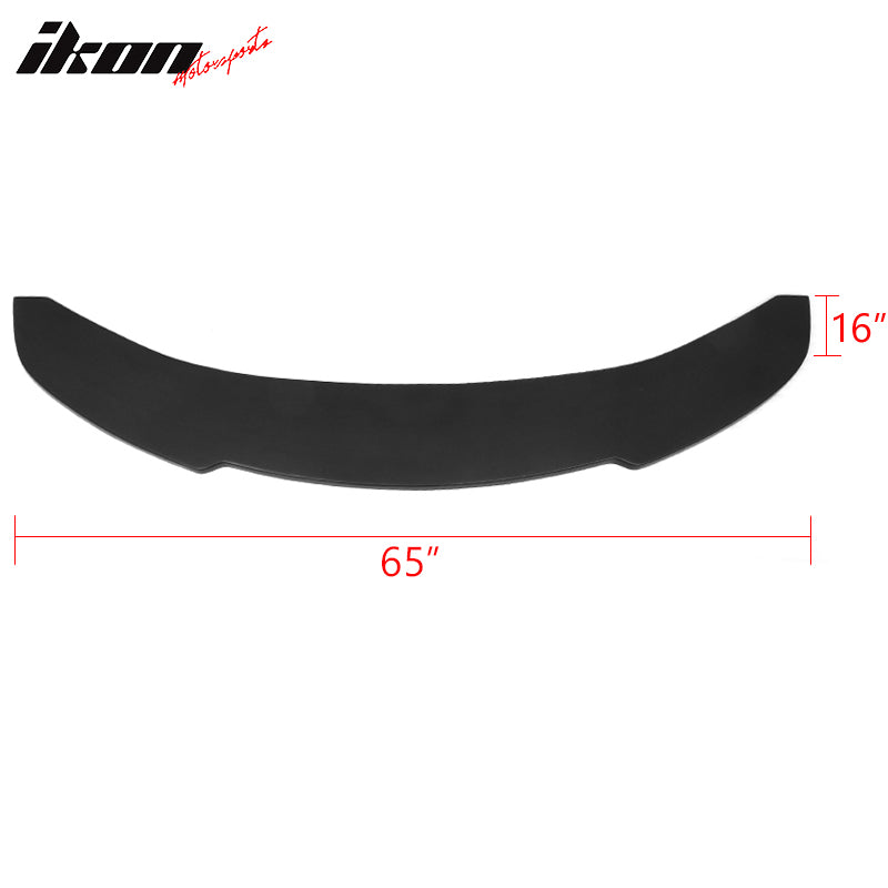 Front Bumper Lip Compatible With 2006-2013 BMW E90 E92 E93, Unpainted Black PU Front Lip Finisher Under Chin Spoiler Add On by IKON MOTORSPORTS, 2007 2008 2009 2010 2011 2012