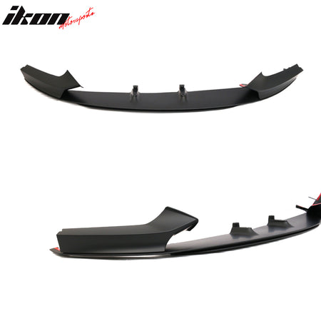 IKON MOTORSPORTS, Front Bumper Lip Compatible With 14-21 BMW F22 2 Series M-Tech M Sport Performance, Front Spoiler Chin Spoiler Valance Splitter