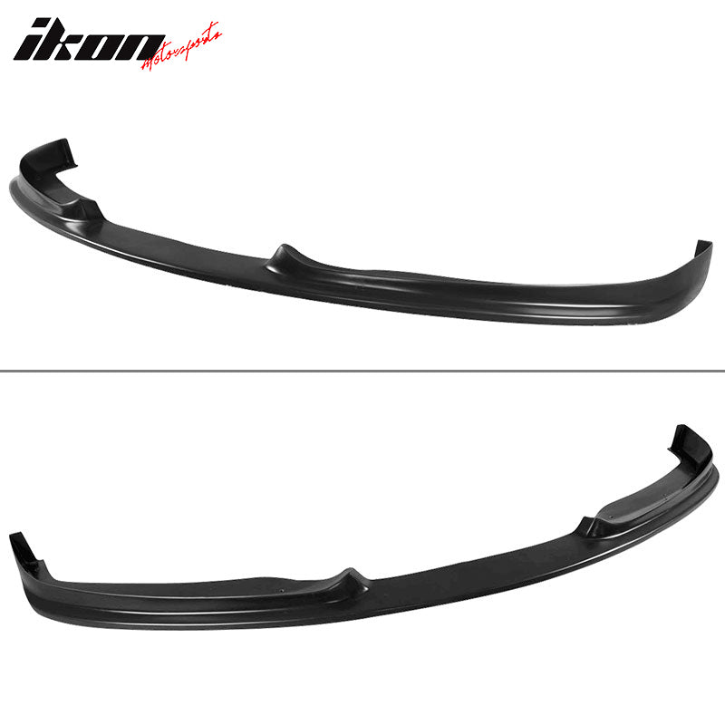 Fits 12-15 BMW F30 3-Series Sedan H Style Front Bumper Lip Unpainted Black PU