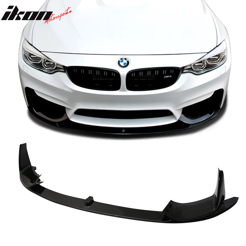 2015-2020 BMW F80 M3 F82 M4 P Style Black Front Bumper Lip 3PC PP