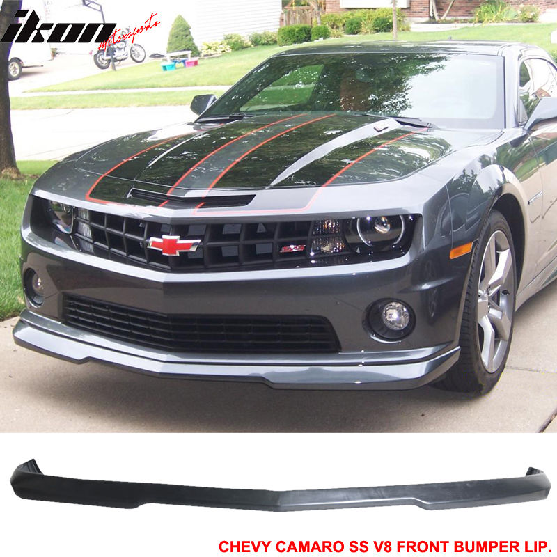 Compatible With 2010-2013 Chevy Camaro V8 SS Front Bumper Lip + ABS Rear Trunk