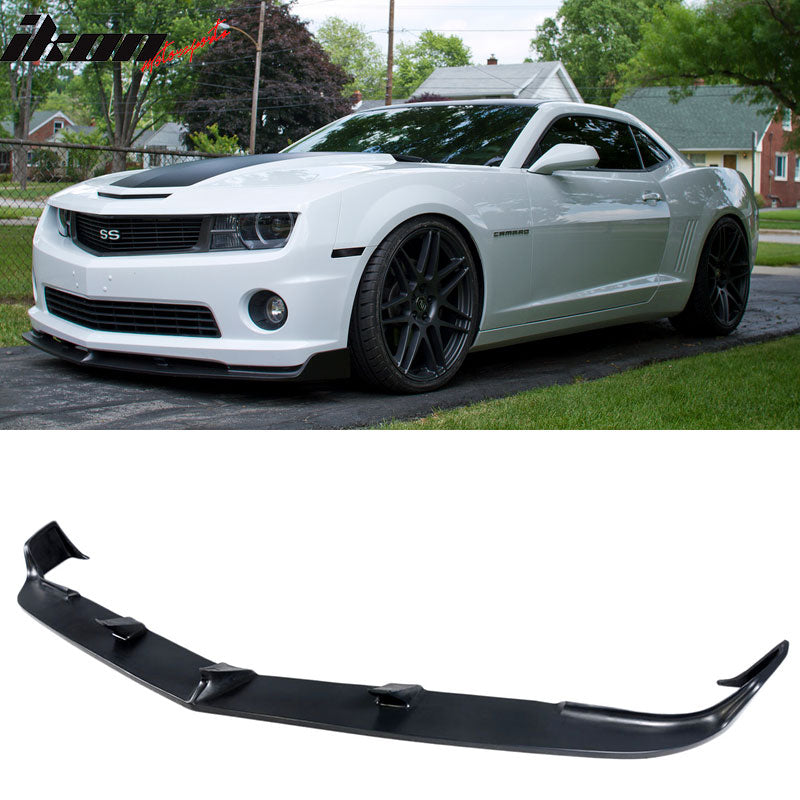 2010 2013 Chevy Camaro V8 SS Street Style Black Front Bumper Lip PU