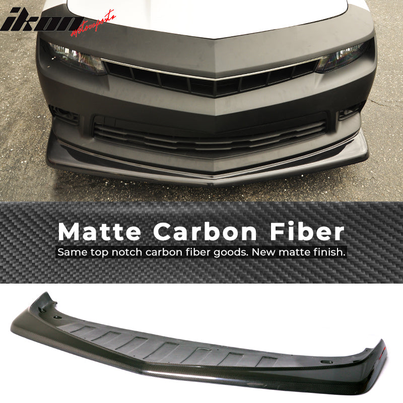 2014-2015 Chevy Camaro SS Z28 Style Front Bumper Lip Carbon Fiber CF