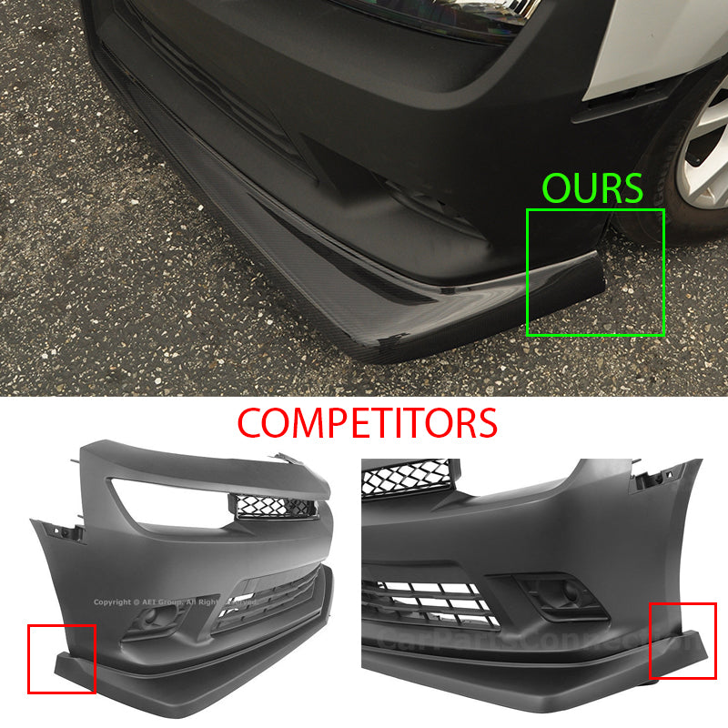 2014-2015 Chevy Camaro SS Z28 Style Front Bumper Lip Carbon Fiber CF