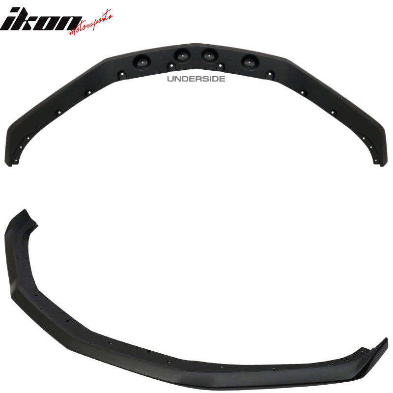 Fits 16-24 Camaro SS V8 OE Style Front Bumper Lip Matte Black