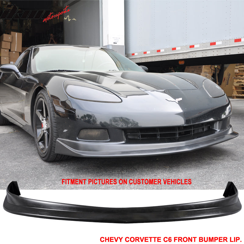 2005-2013 Chevy Corvette C6 Base C6 ZR1 Style Front Bumper Lip PU