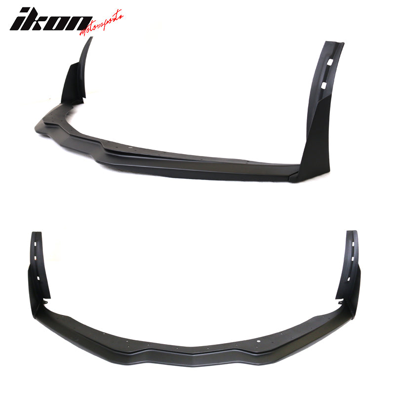 IKON MOTORSPORTS, Front Bumper Lip Compatible with 2014-2019 Chevrolet Corvette C7, ABS Factory Replacement Stage 2 Air Dam Chin Front Spoiler