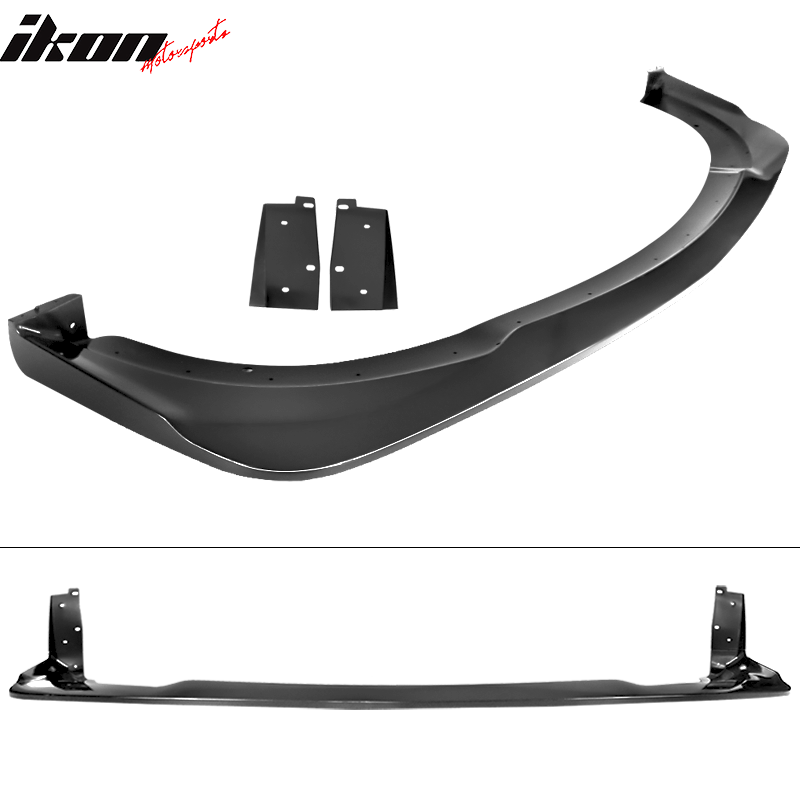 IKON MOTORSPORTS, Front Bumper Lip & Fender Flares Compatible With 2015-2023 Dodge Charger, Widebody Style Front Bumper Lower Body Protection, Wheel Protector Cover ABS