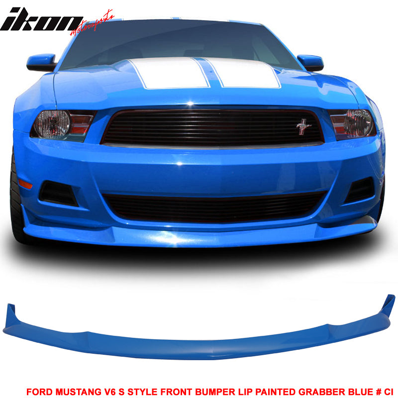 Fits 10-12 Ford Mustang V6 S Style Front Bumper Lip