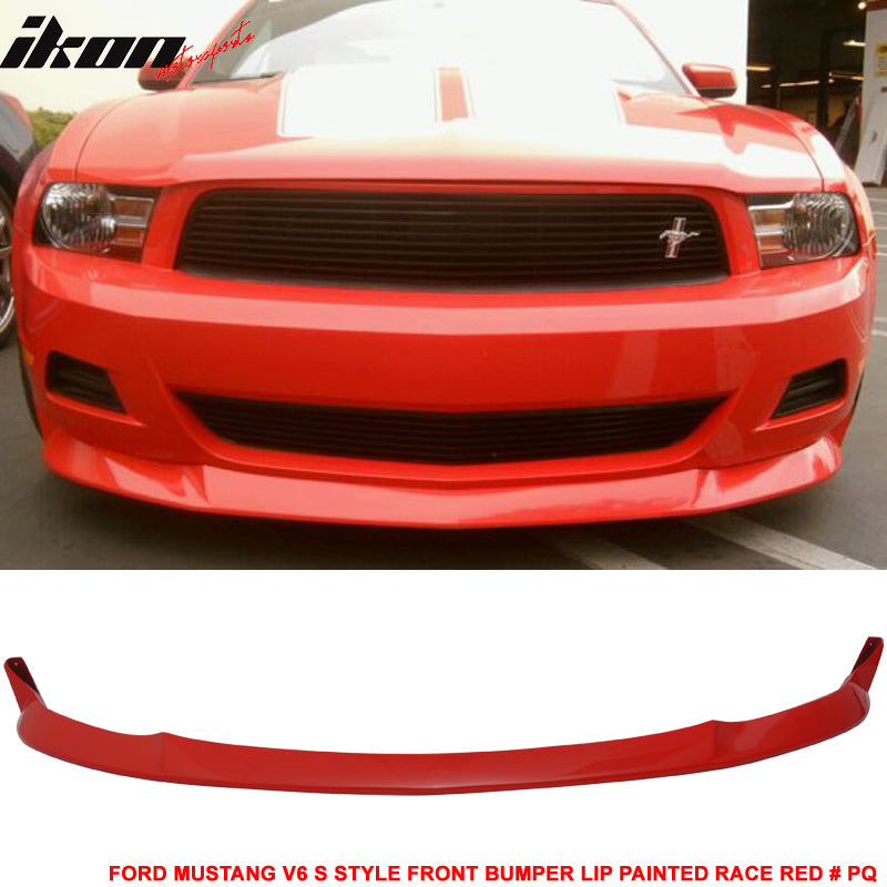 Fits 10-12 Ford Mustang V6 S Style Front Bumper Lip