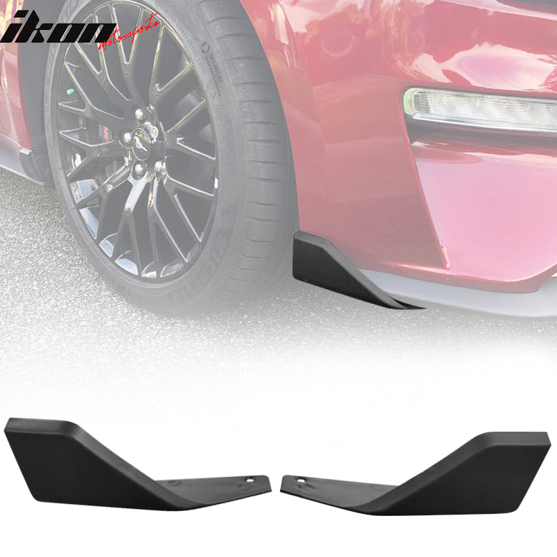 IKON MOTORSPORTS, Front Bumper Corner Winglet Splitters Compatible With ...