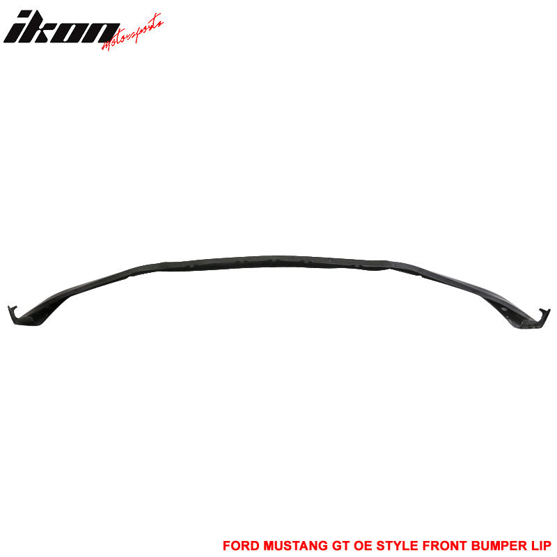 Fits 15-17 Mustang Front Bumper Lip Spoiler Performance Style Unpainted Black PU