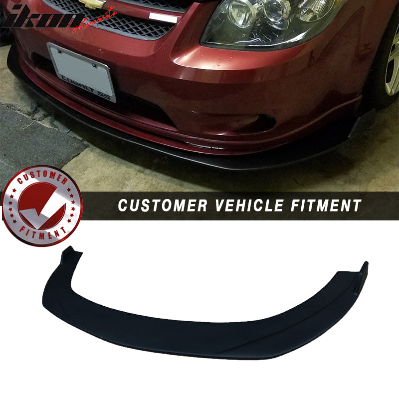 Universal Front Lip Splitter Compatible With Most Vehicles, IKON Style Black PU Front Lip Finisher Under Chin Spoiler Add On by IKON MOTORSPORTS ,