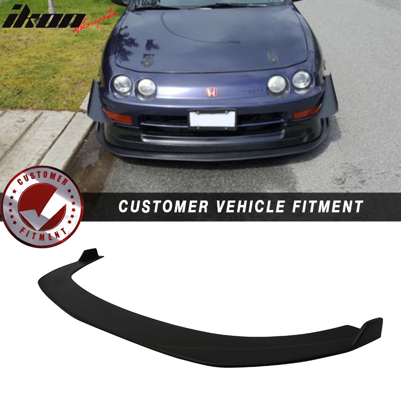 Universal Front Lip Splitter Compatible With Most Vehicles, IKON Style Black PU Front Lip Finisher Under Chin Spoiler Add On by IKON MOTORSPORTS ,