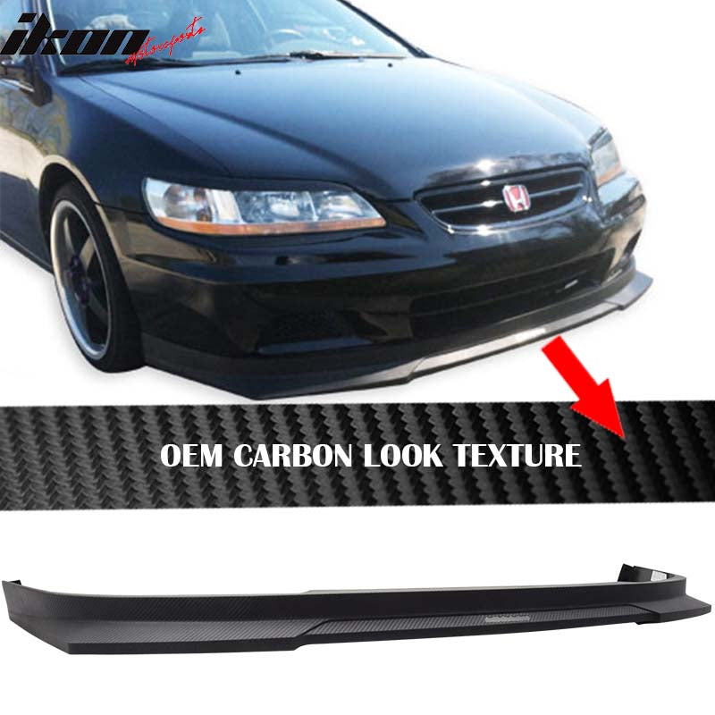 2001-2002 Honda Accord HC1 Style Carbon Fiber Texture Front Bumper Lip