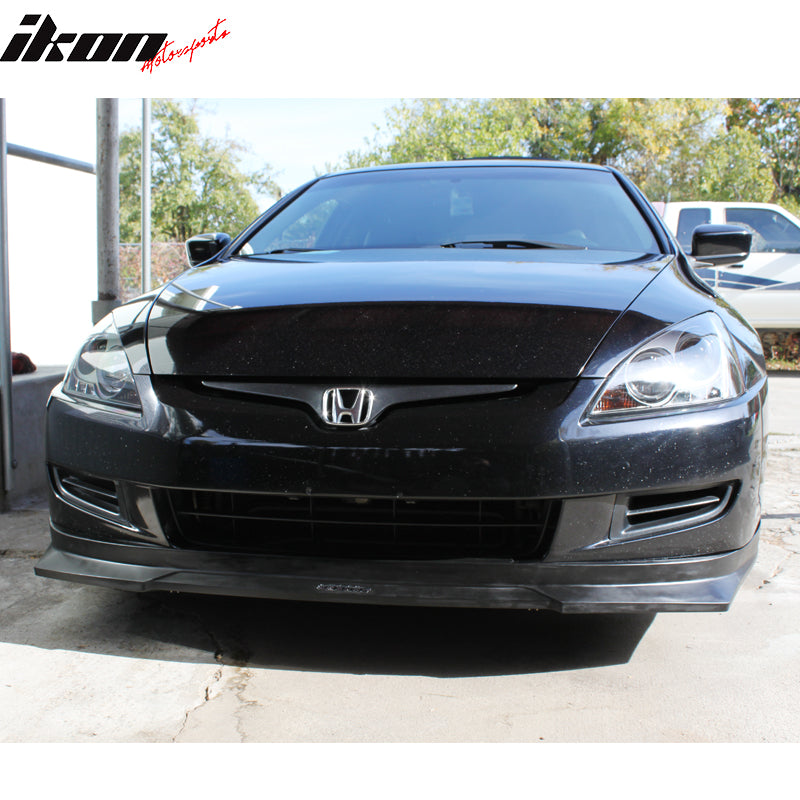 Compatible With 2003-2005 Honda Accord 2Dr HCL Style Front Bumper Lip Spoiler PP Polypropylene