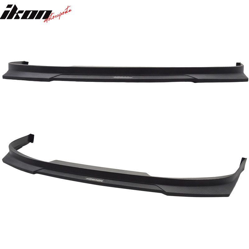 IKON MOTORSPORTS Front Bumper Lip, Compatible with 2006-2007 Honda Accord, Carbon Style with Carbon Fiber Texture Matte Black PP Lip Spoiler Air Dam Chin Diffuser