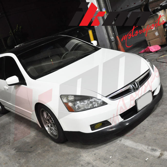 Front Bumper Lip Compatible With 2006 2007 HONDA ACCORD 4 DOOR SEDAN HF P Style PU Front Lip Spoiler Splitter by IKON MOTORSPORTS Ikon Motorsports