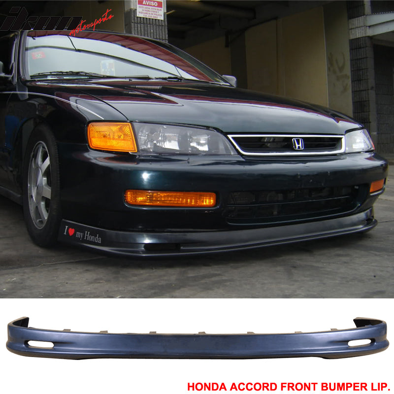 Fits 96-97 Honda Accord 4Dr Mugen Style Front Bumper Lip + Sun Window Visor